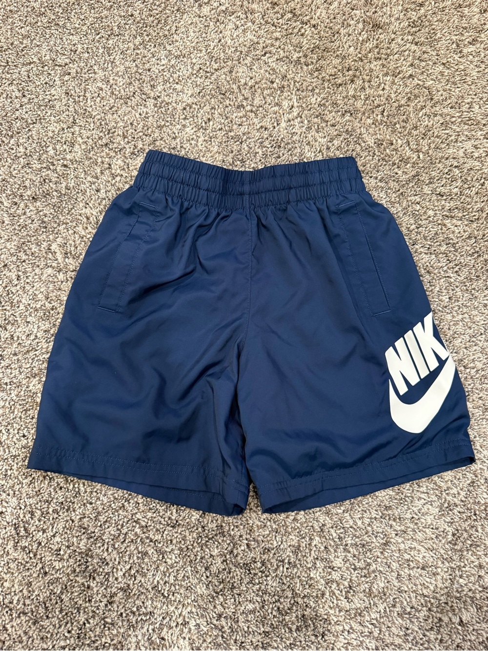 Nike Navy Shorts with White Swoosh